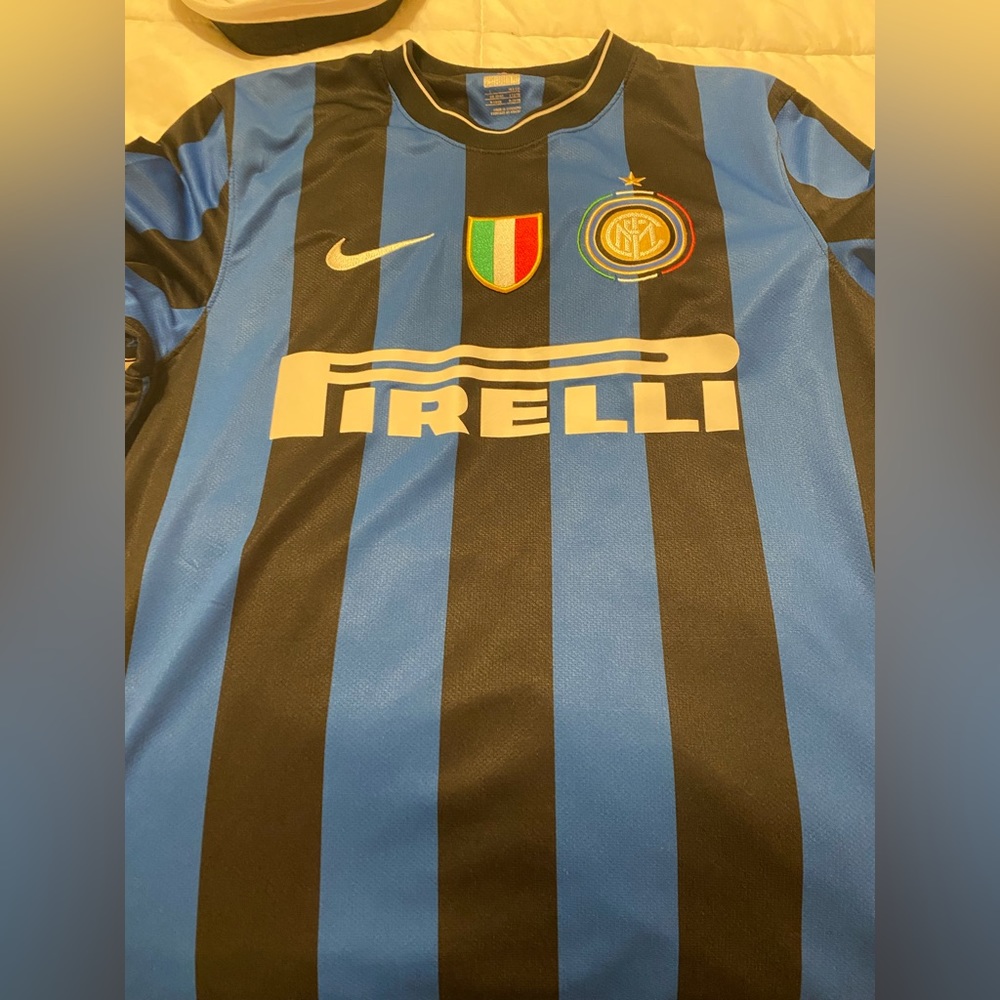 Pirelli Inter championship soccer jersey